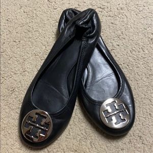 Tory Burch Black Reva Ballet Flats